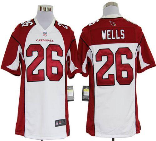 NFL West Arizona Cardinals 26 Chris Wells Men's White Game Jersey